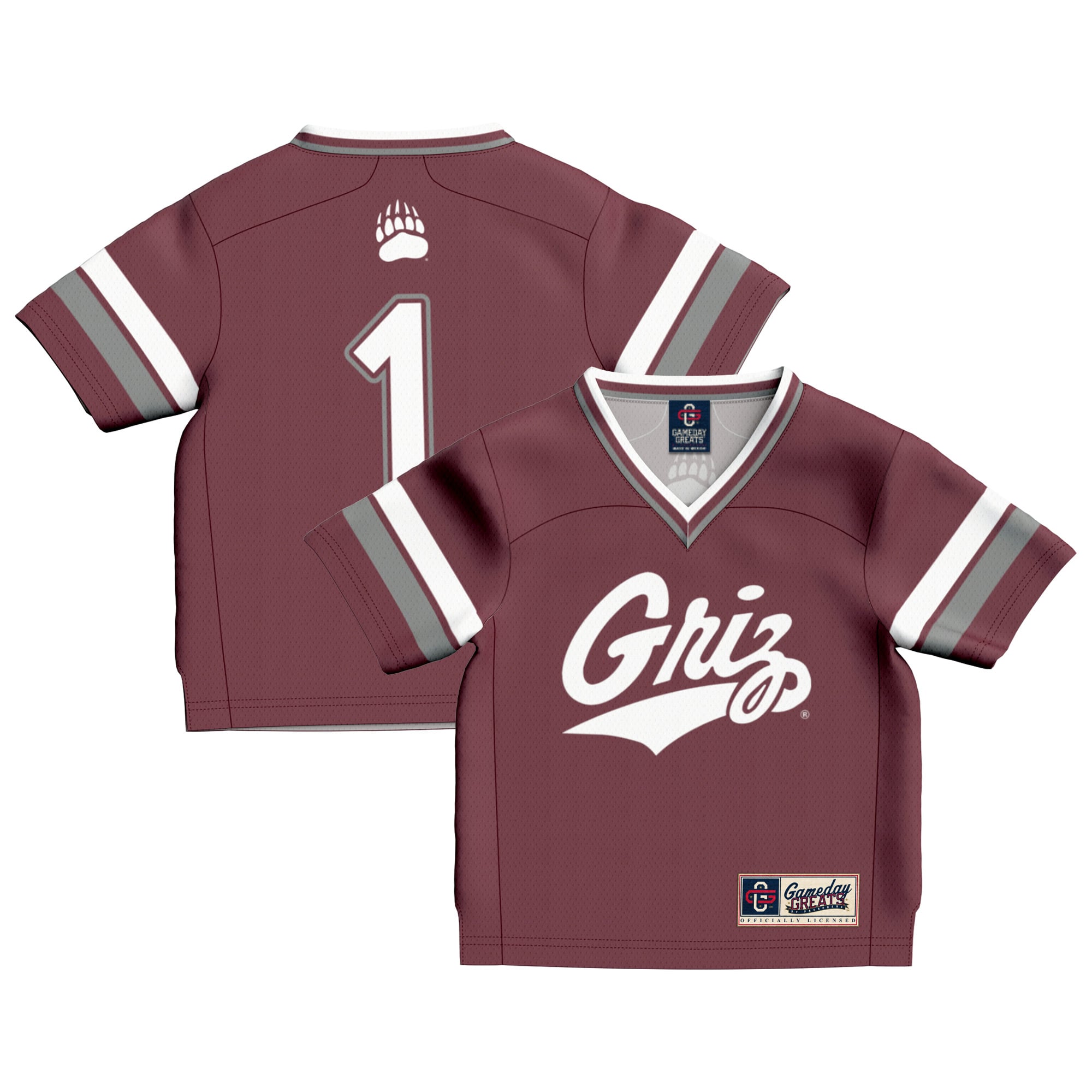 #1 Montana Grizzlies GameDay Greats Infant Lightweight Collegiate Football Fashion Jersey - Maroon