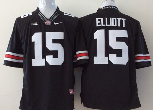Men's OSU Buckeyes Black 2014 durabl Ezekiel Elliott #15 stitched