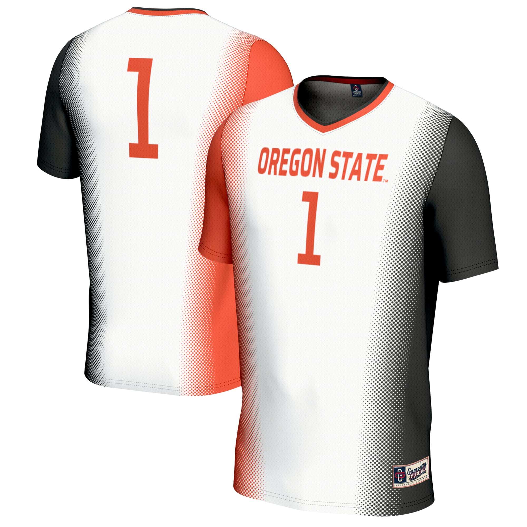 #1 Oregon State Beavers GameDay Greats Unisex Women's Soccer Fashion Jersey - White