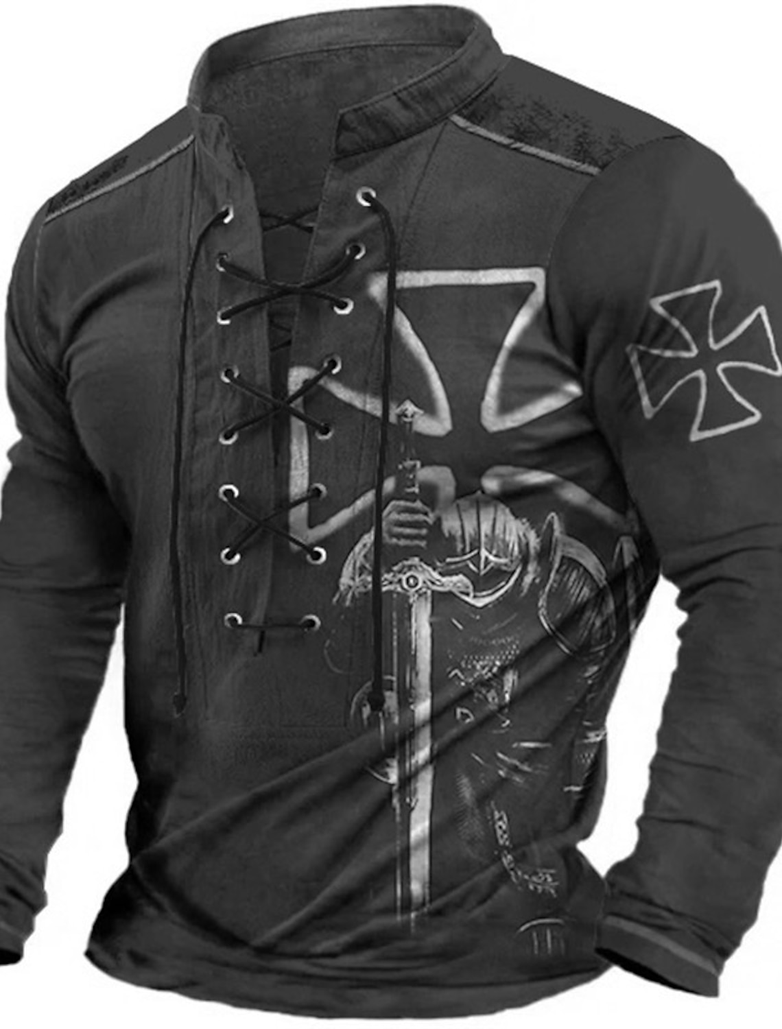 Knights Of Malta Mens Graphic Shirt Templar Prints Fashion Designer
