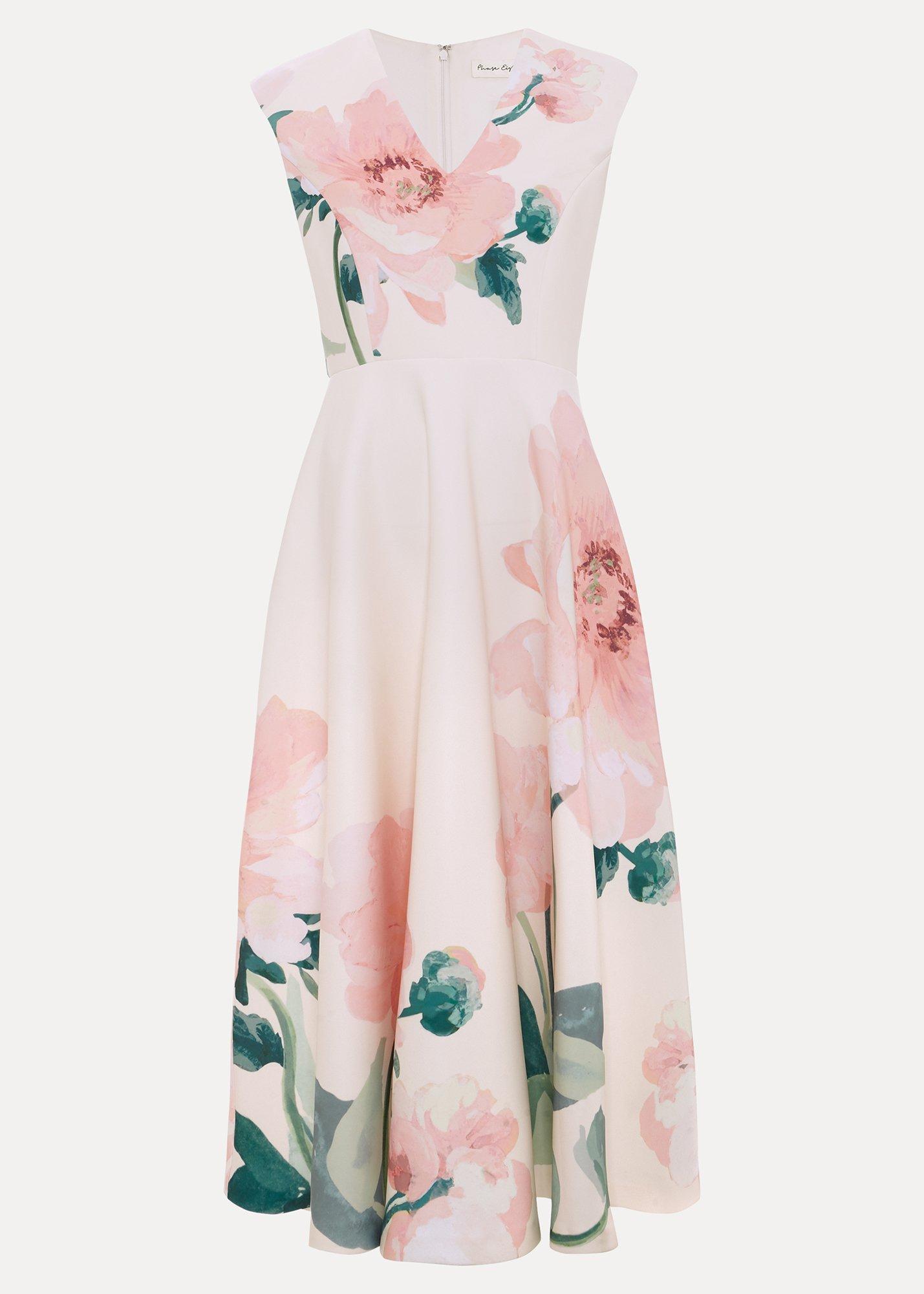 Rakhi Scuba Floral Printed Midi Dress