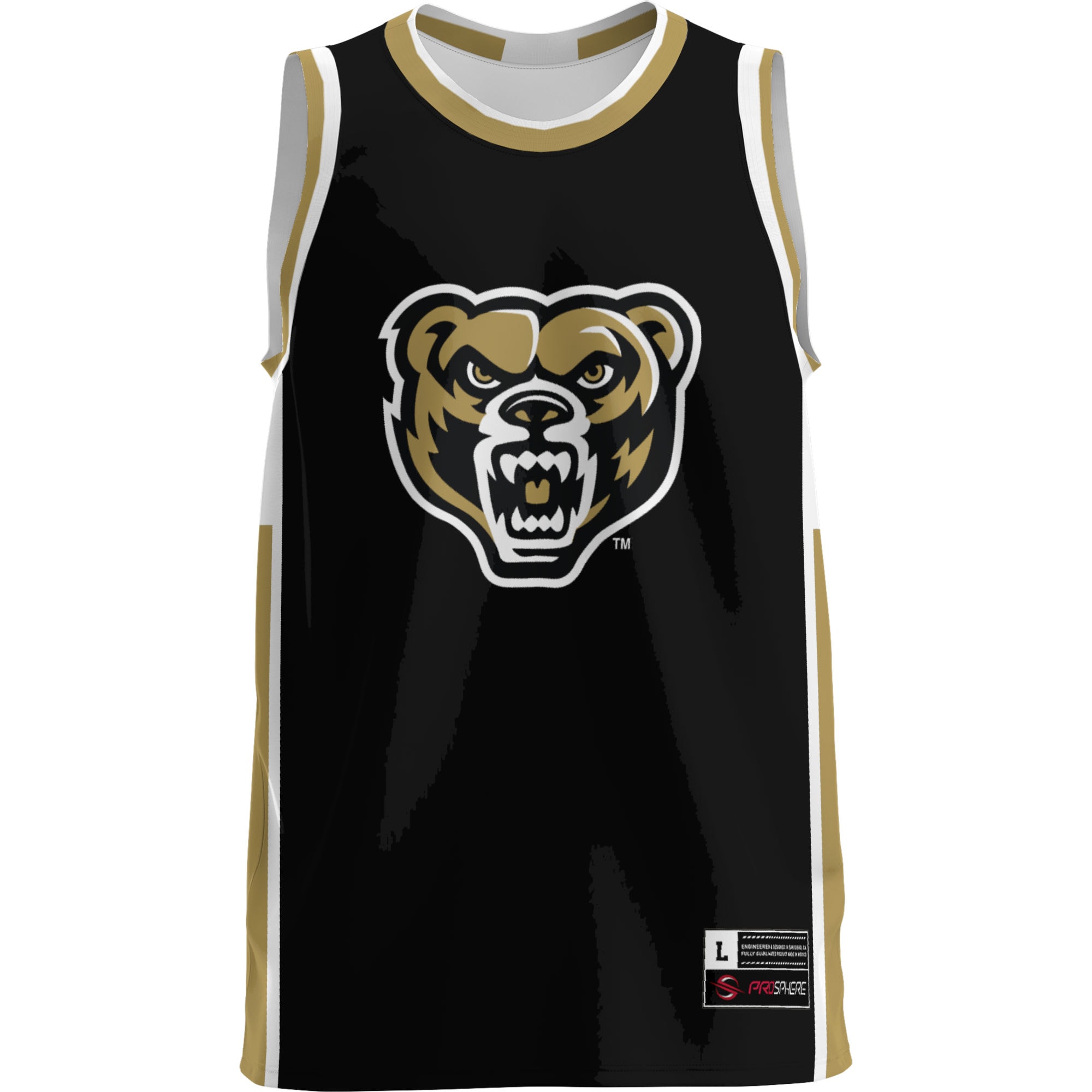 [DDG] Oakland Golden Grizzlies GameDay Greats Lightweight Basketball Jersey - Black