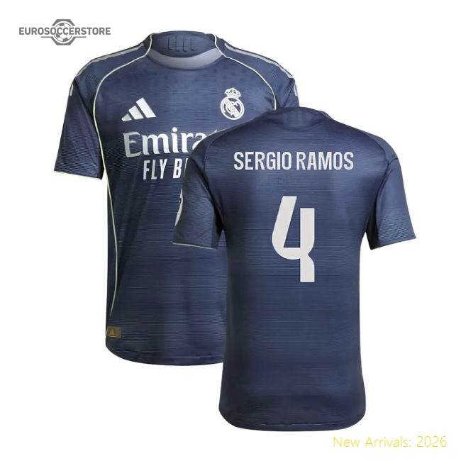 2025-2026 Real Madrid Authentic Road Jersey (sergio Ramos 4)
