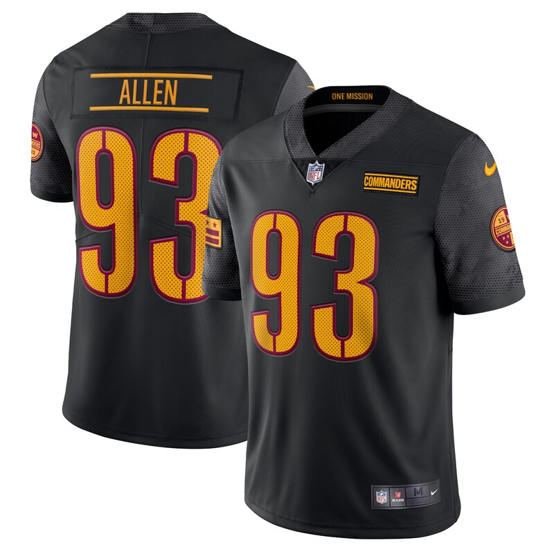 None Jonathan Allen Team Captain WAS Commanders Durable Jersey