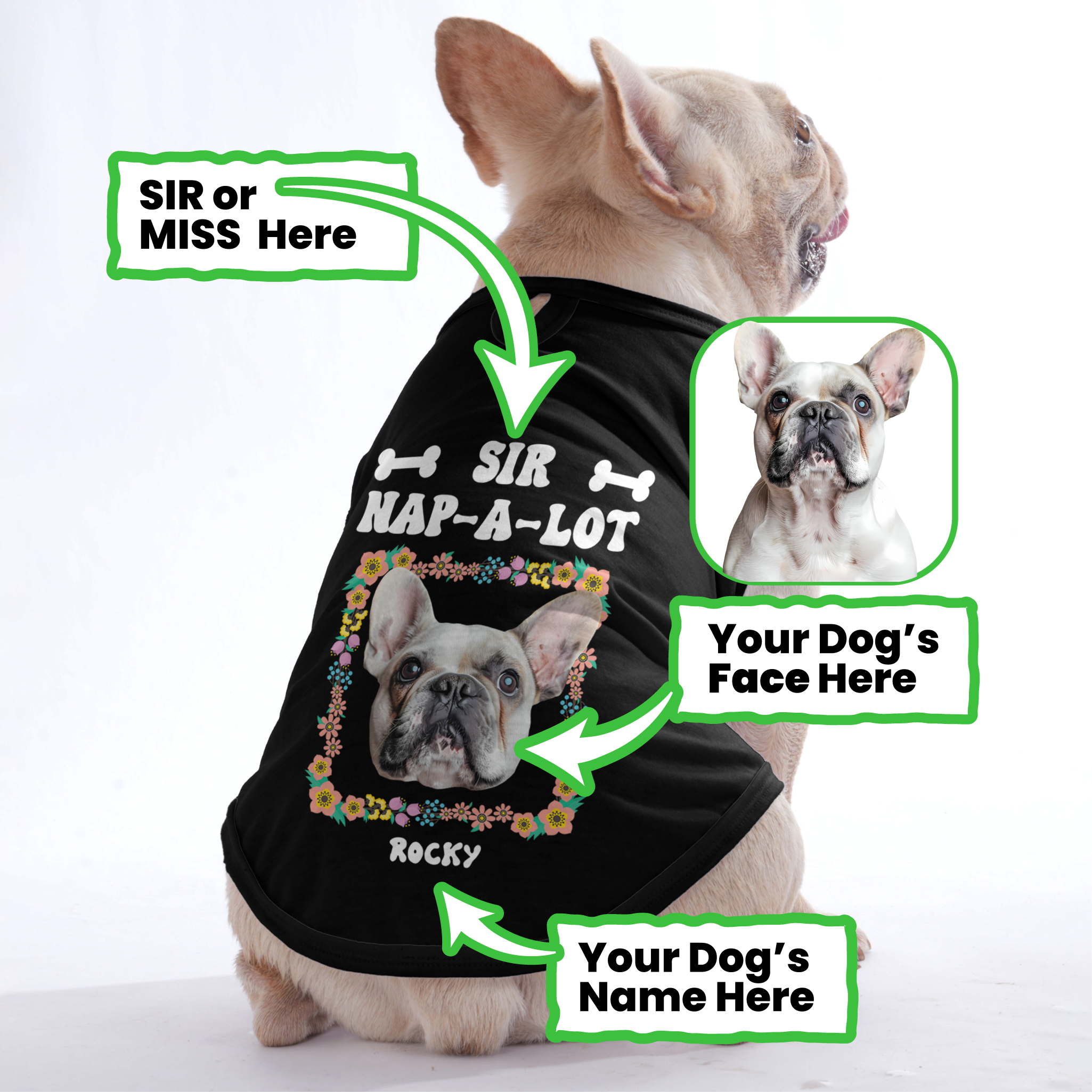 | Custom Dog T-shirt For French Bulldogs Everyday Use | Durable Build