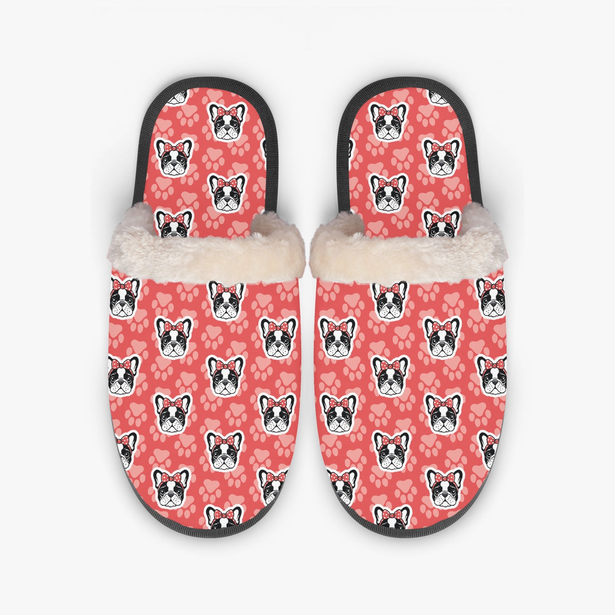Culture-Inspired Rosie - Cozy Winter Slippers for French Bulldog Lovers
