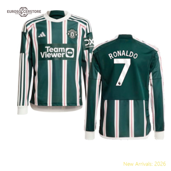2023-2024 Man Utd Away Long Sleeve Shirt (Kids) (Ronaldo 7)