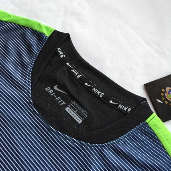 Brazil 2015-16 Black-Grey Training Shirt - Official Replica 13005