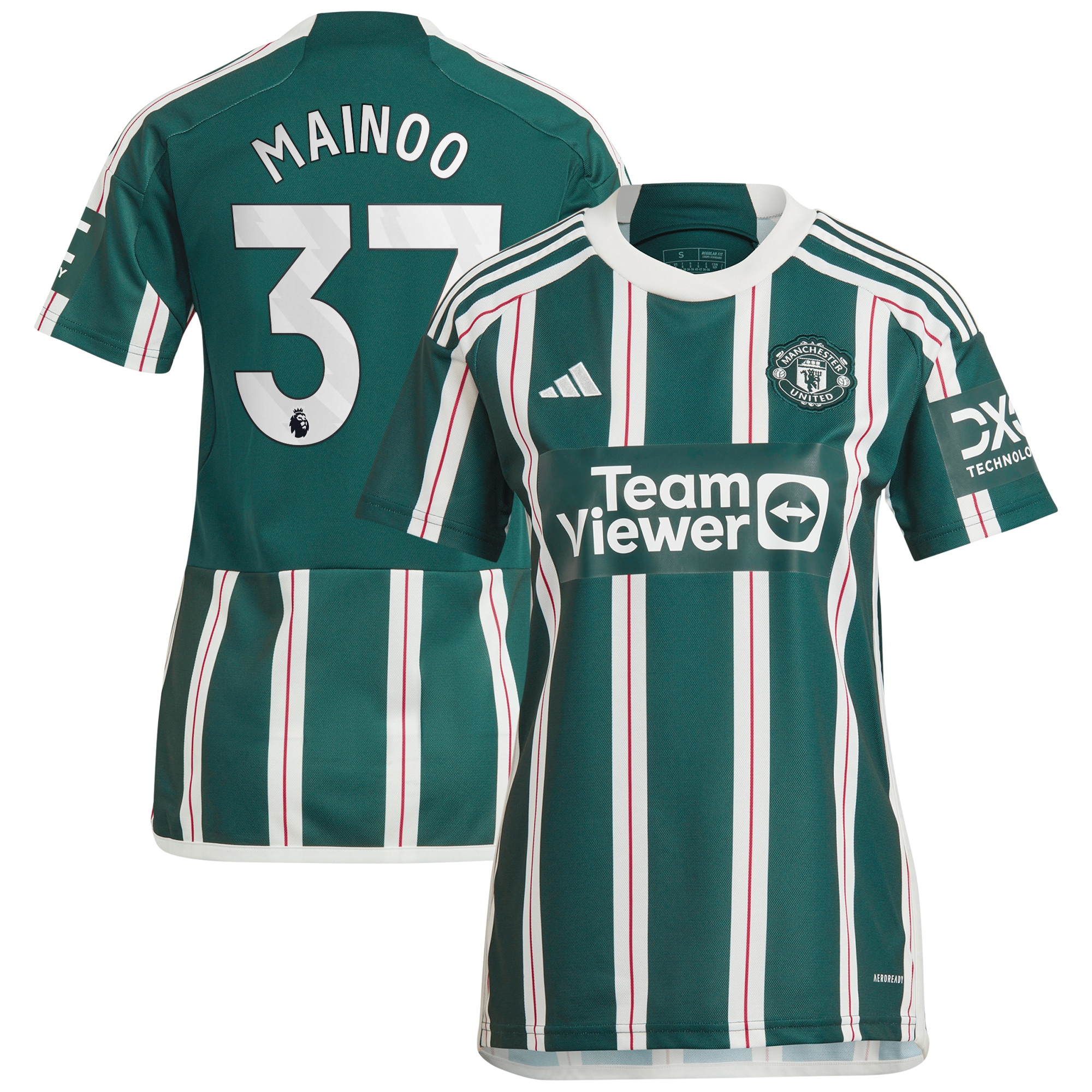 [SJH] Kobbie Mainoo Manchester United Women's 2023/24 Away Replica Player Jersey - Green