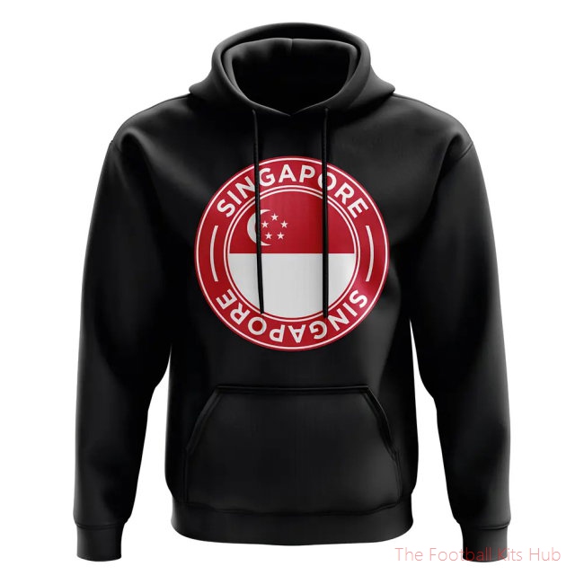 Men Singapore Football Badge Hoodie (Black)