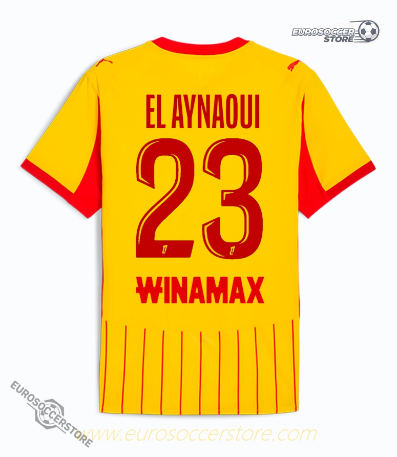 RC Lens 25-26 Season Home Europa League AYNAOUI 23 Jersey