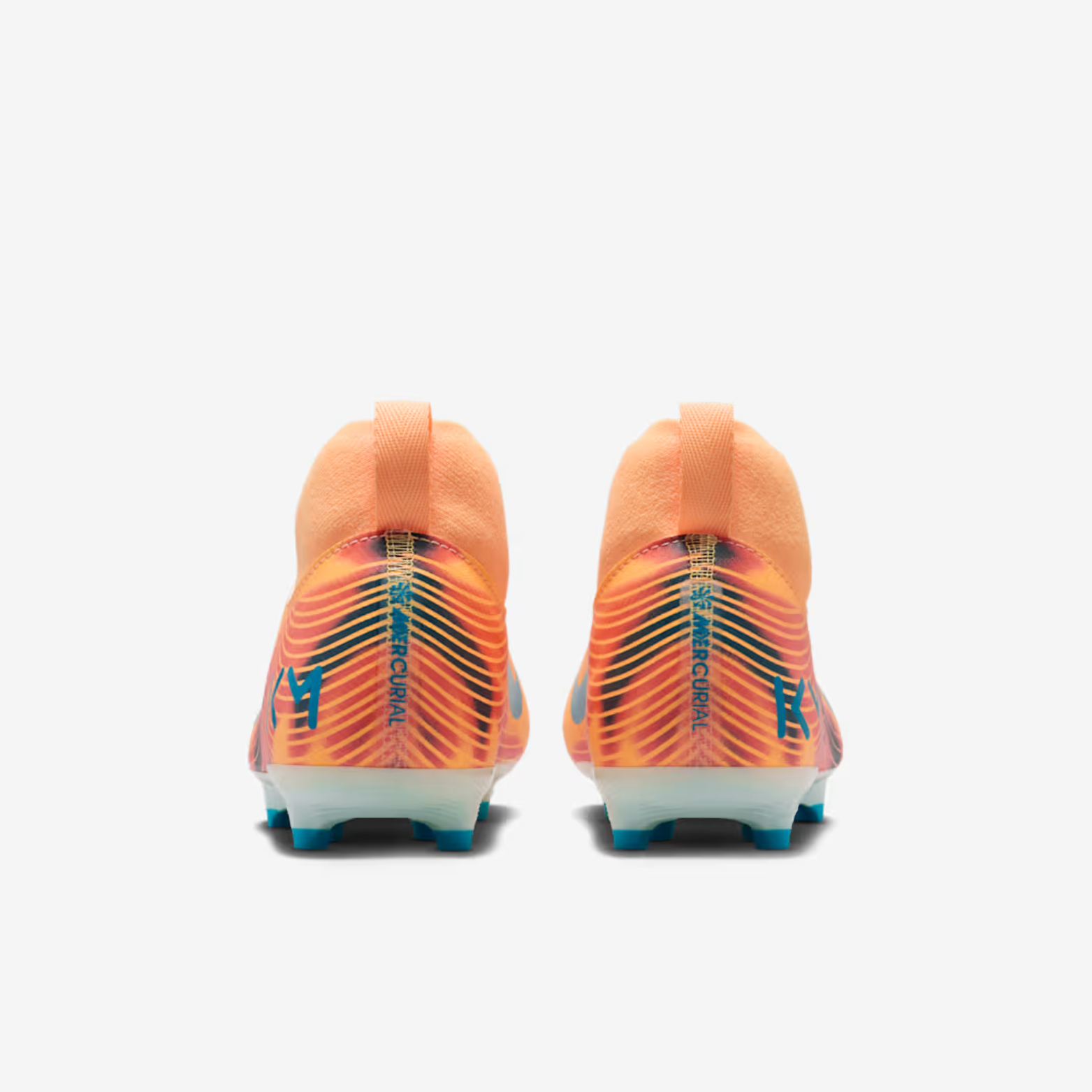 Nike Youth Junior Zoom Superfly 10 Academy Kylian Mbappe FG Soccer Cleats (Melon Tint/Neo Turq)