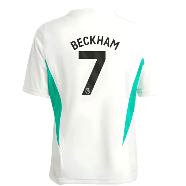 retro 2023-2024 Man Utd Training Jersey (White) - Kids (Beckham 7)