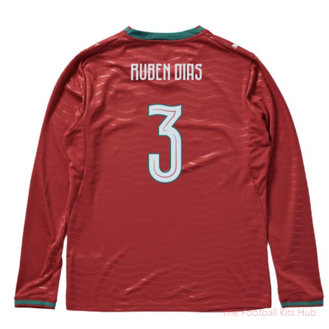 [LK] 2026/27 Portugal Long Sleeve Home Shirt (Ruben Dias 3)