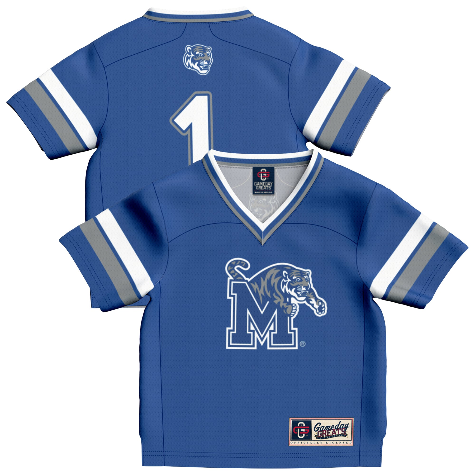 #1 Memphis Tigers GameDay Greats Infant Lightweight Collegiate Football Fashion Jersey - Royal