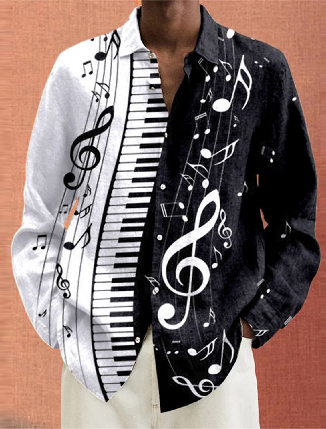 Men's Boardmasters Pano Keys Shirt Button Up Long Sleeve Casual Daily