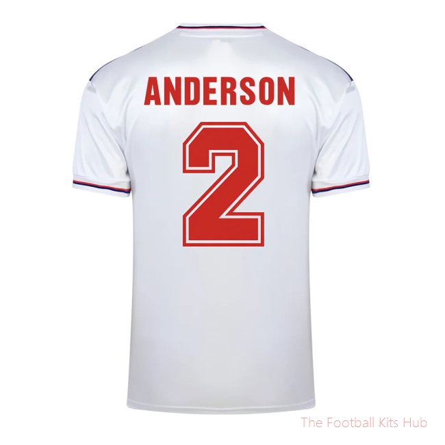 Score Draw England World Cup 1982 Home Shirt (Anderson 2)