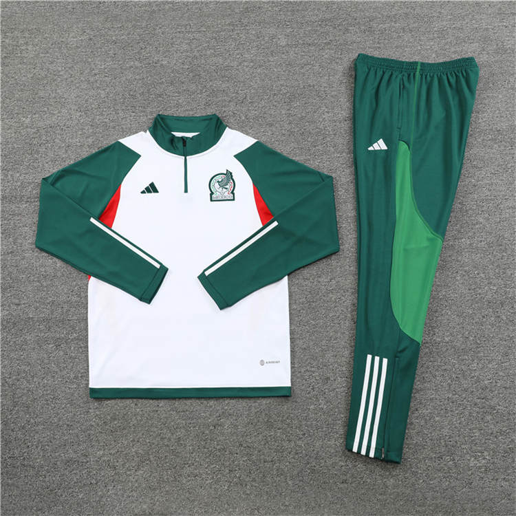 Authentic Comfort Fit 2023 MEXICO WHITE TRAINING TRACKSUIT