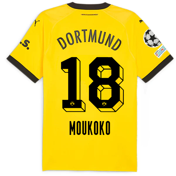 Borussia Dortmund Patches 2023-2024 UCL Home Jersey – Authentic Shirt