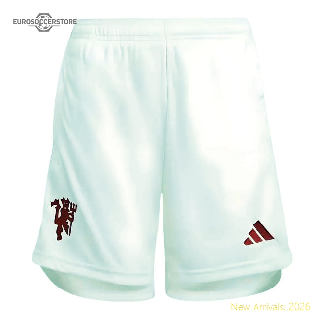 2023-2024 Man Utd Third Shorts (White) - Kids