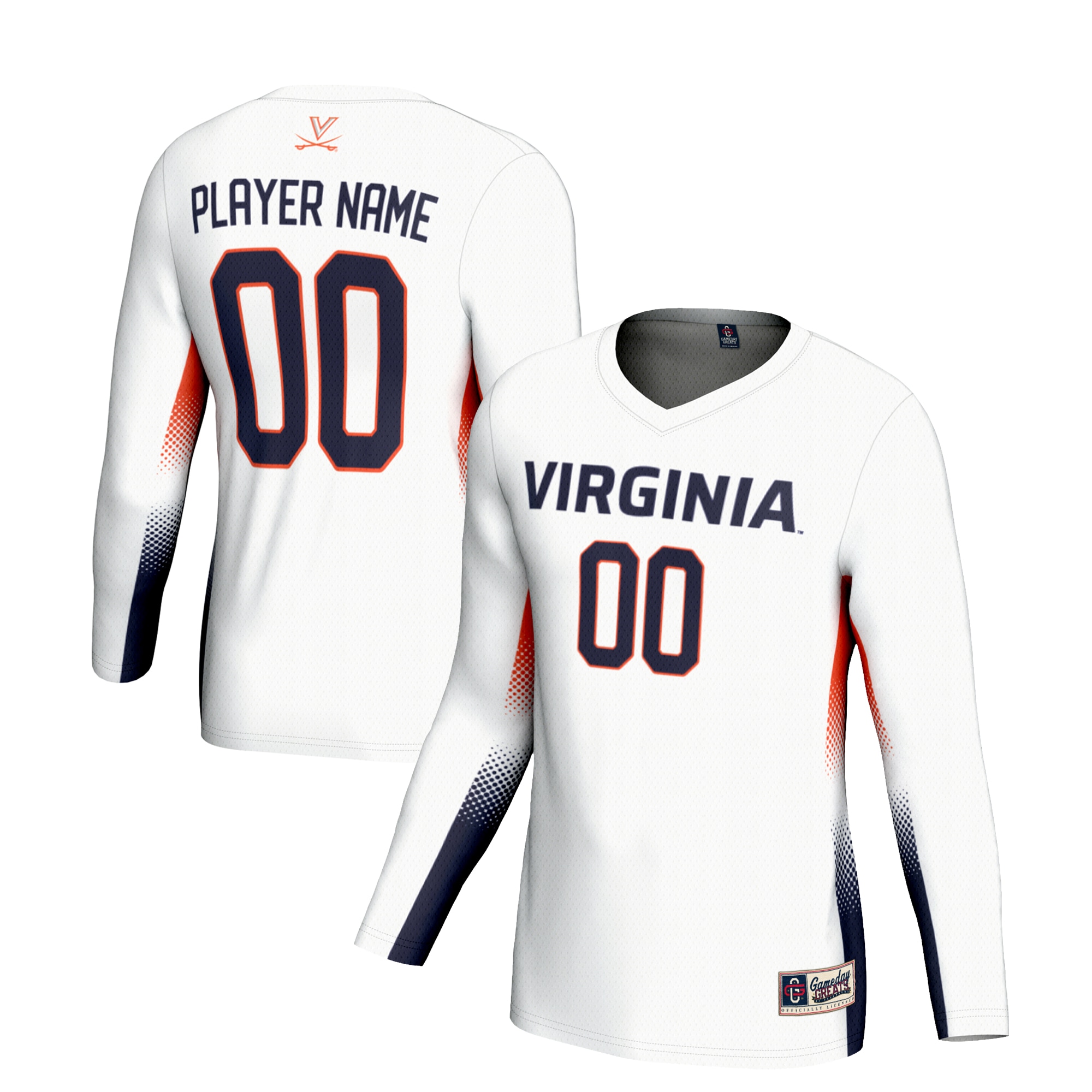 [NJP] Women's Virginia Cavaliers GameDay Greats NIL Lightweight Volleyball Jersey - White