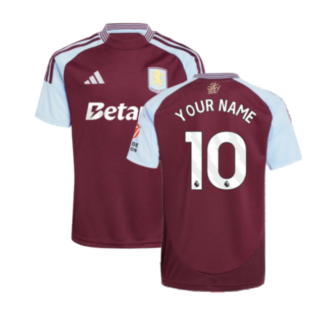 Top-Grade Elite 2024-2025 Aston Villa First Uniform Your Name