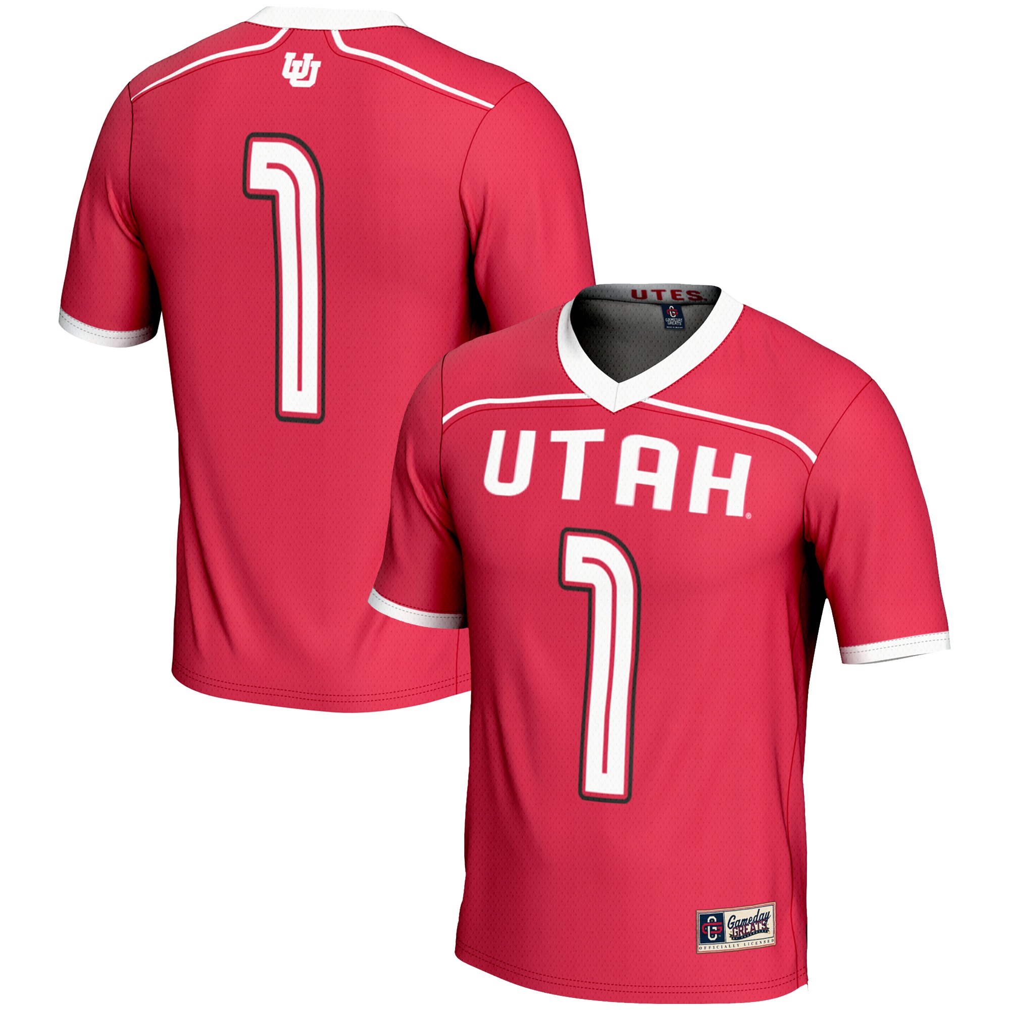 [NJP] Utah Utes GameDay Greats Youth #1 Lightweight Lacrosse Jersey - Red
