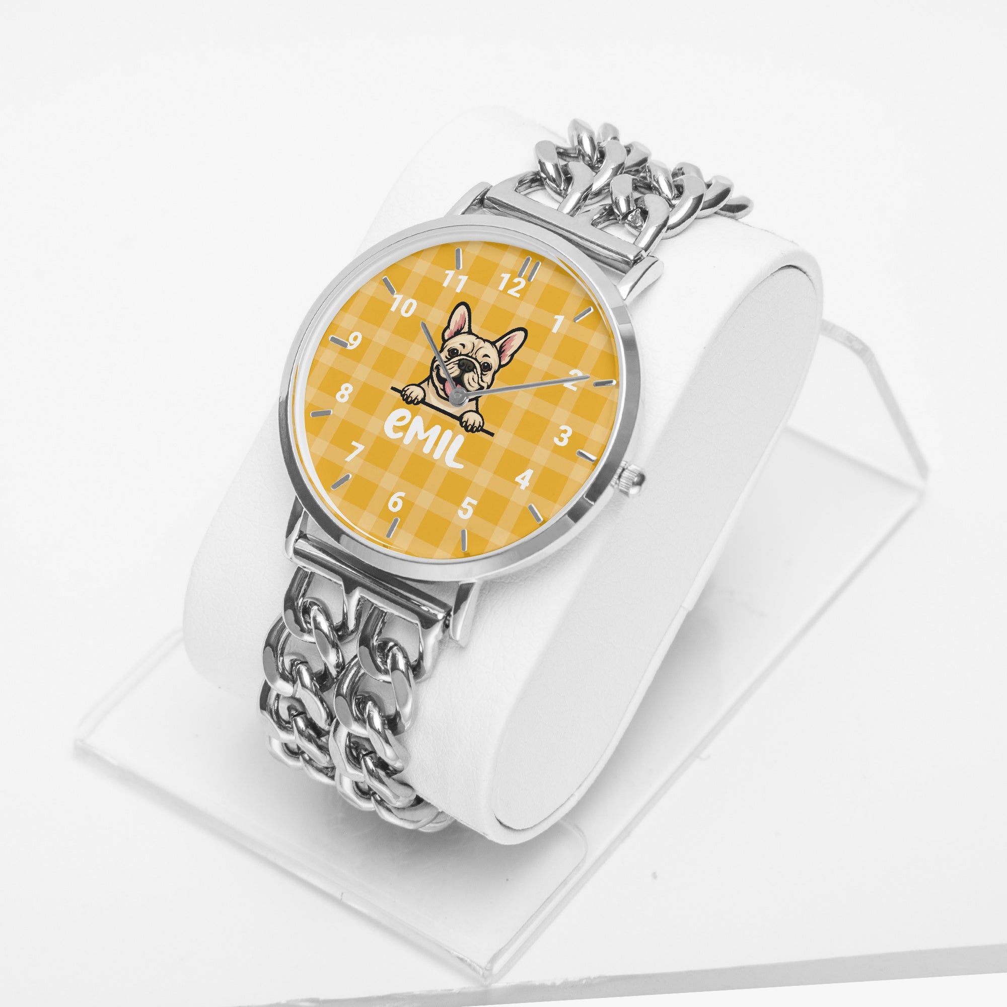 Gabrielle - Personalized Chic Hollow Strap Watch for Frenchie Lovers