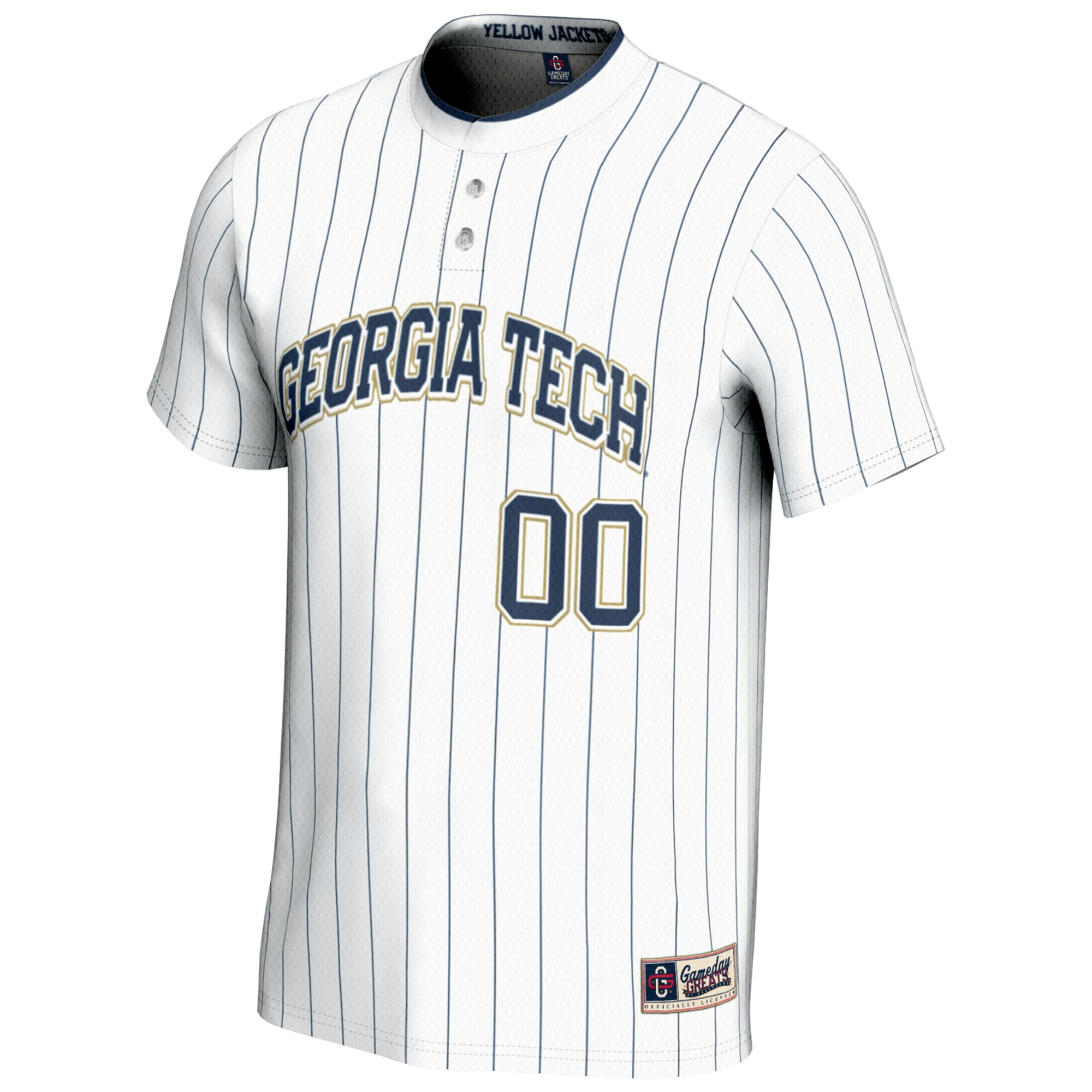 [NJP] Georgia Tech Yellow Jackets GameDay Greats NIL Pick-A-Player Lightweight Softball Jersey - White