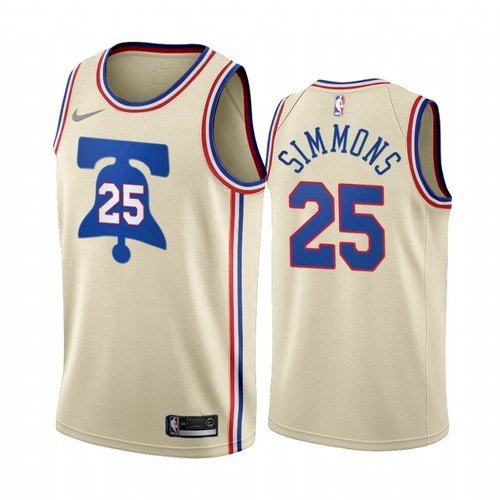 Fan Favorite Contemporary Men's 76ers #25 Ben None Basketball Jersey