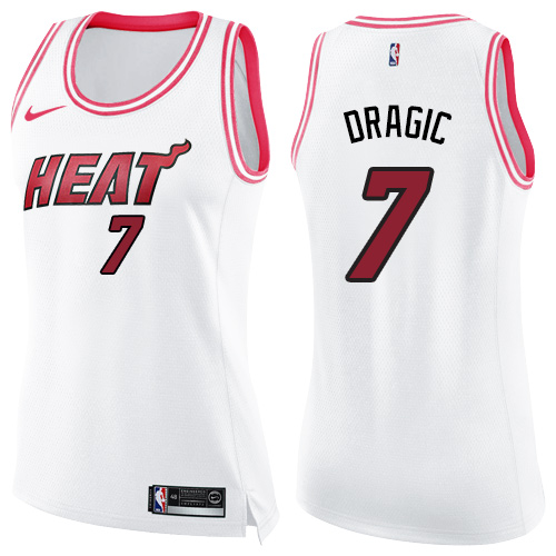 White Nike Miami Heat #7 Heat Jersey - Mesh Fabric Game Day Wear
