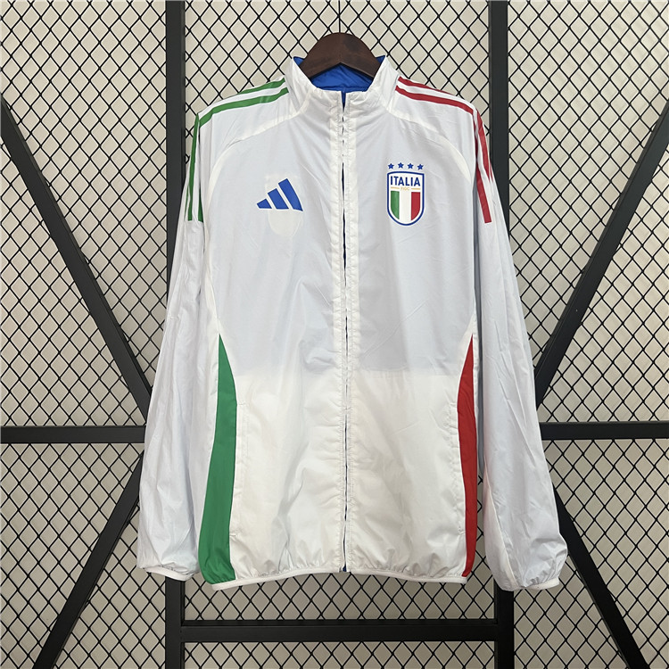 UEFA Euro 2024 Italy Reversible Trench Jacket BlueWhite - Official