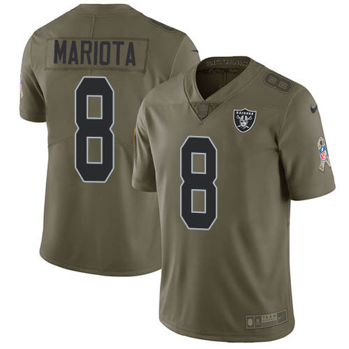 Authentic NFL O R Raiders #8 Marcus Mariota Team Color -v1