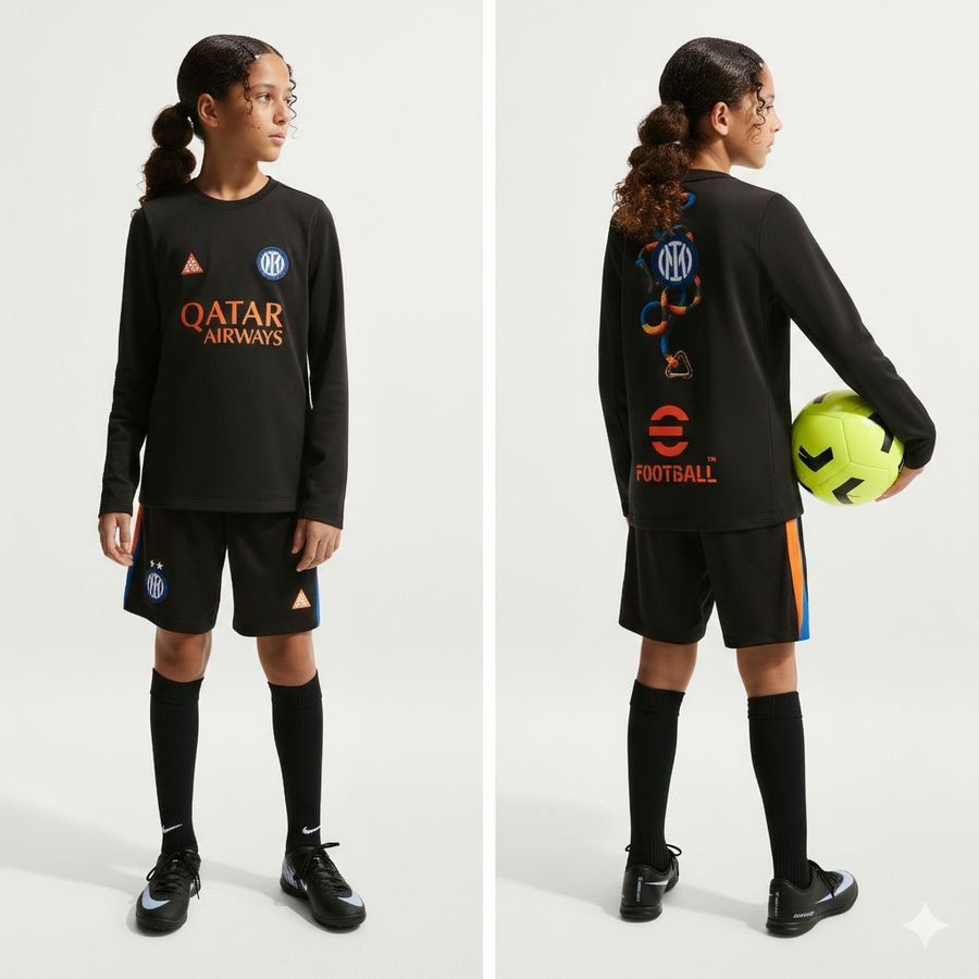 [EFKS] Inter ACG Dri FIT Academy Pro Pre Match Warm Black/Safety Training Kids Orange