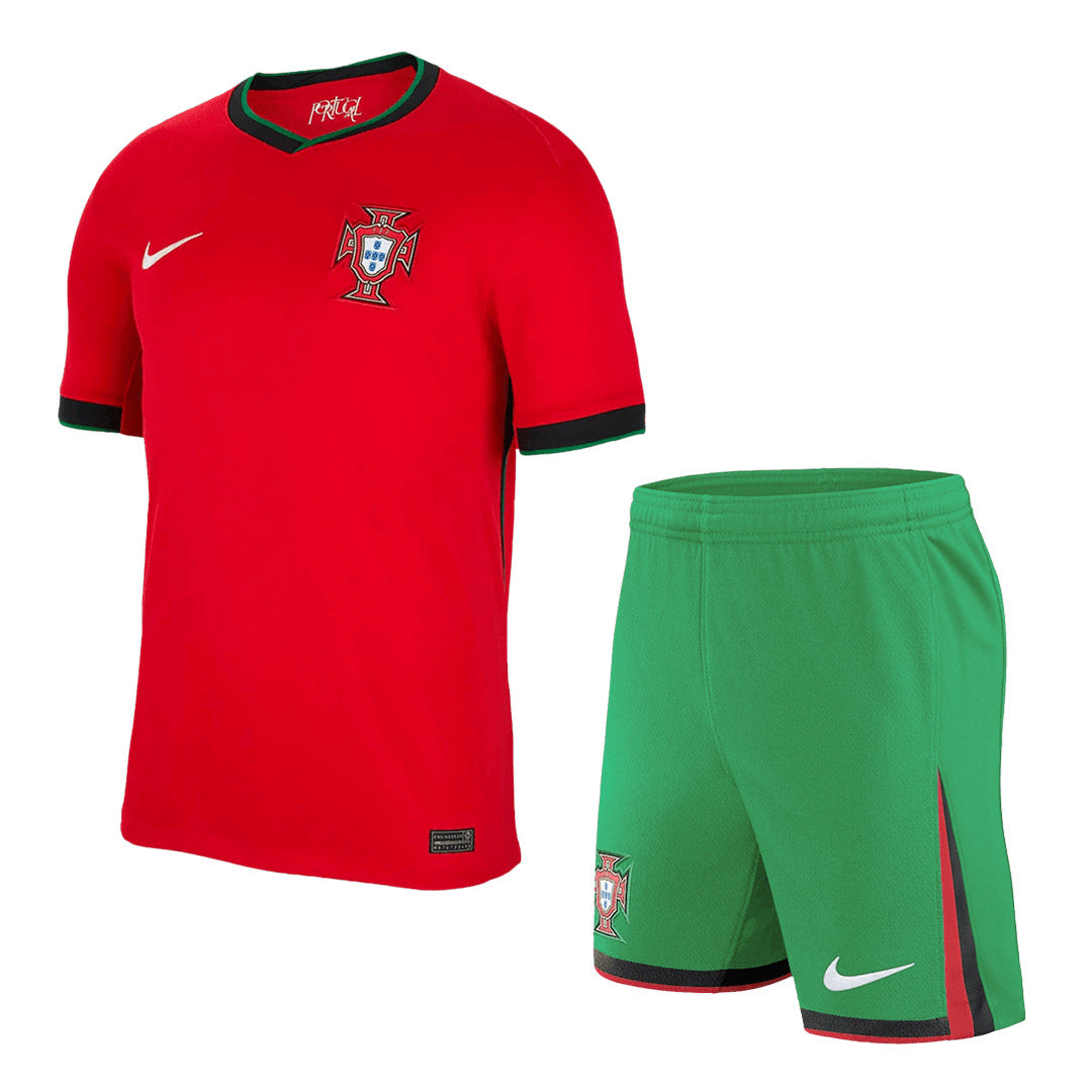 [Super Quailty] Men's Portugal Home Jersey (Jersey+Shorts) Kit Euro 20