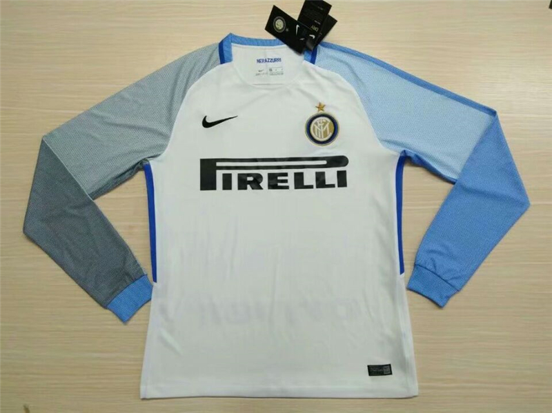 Inter Milan Away 201718 LS Soccer Jersey Shirt - Official Replica