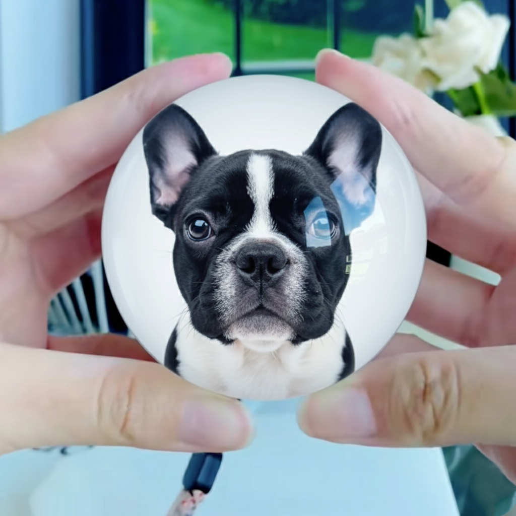 Culture-Inspired Frencrys French Bulldog Crystal Ball – Customizable ...