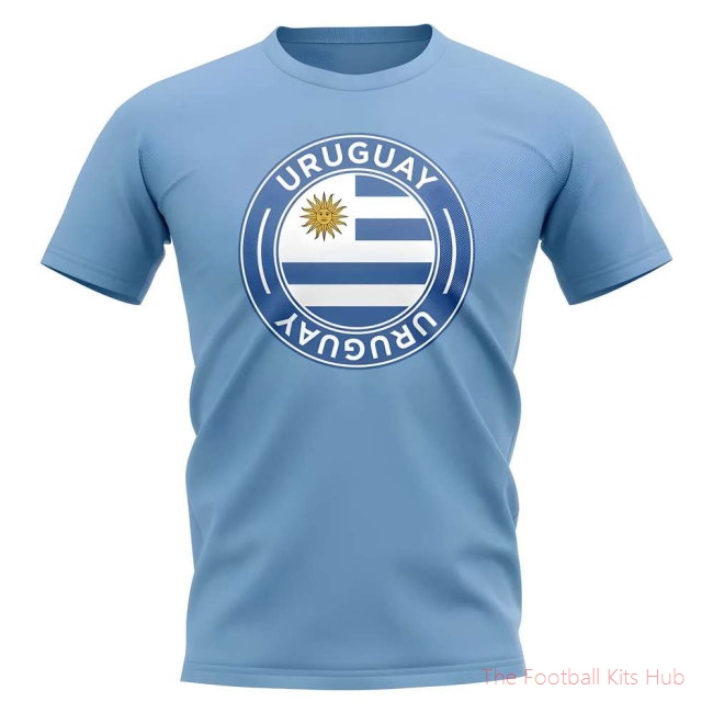 Uruguay Football Badge T-Shirt (Sky)