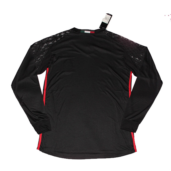 Moisture Wicking AC Milan LS Black Goalkeeper 201617 Soccer Jersey