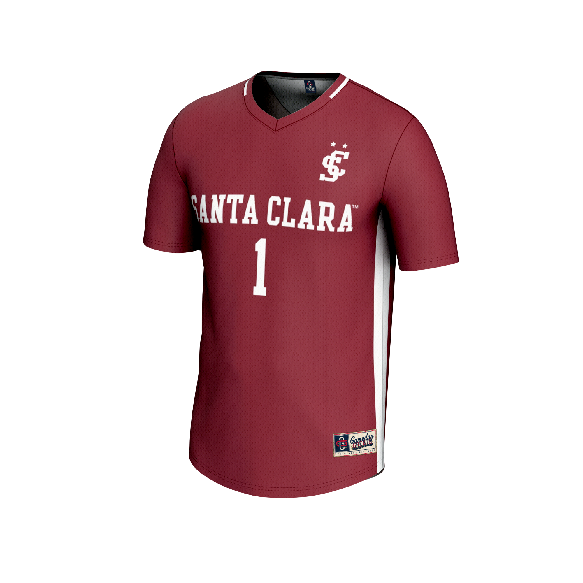 [SJH] Santa Clara Broncos GameDay Greats Youth Lightweight Women's Soccer Fashion Jersey - Maroon