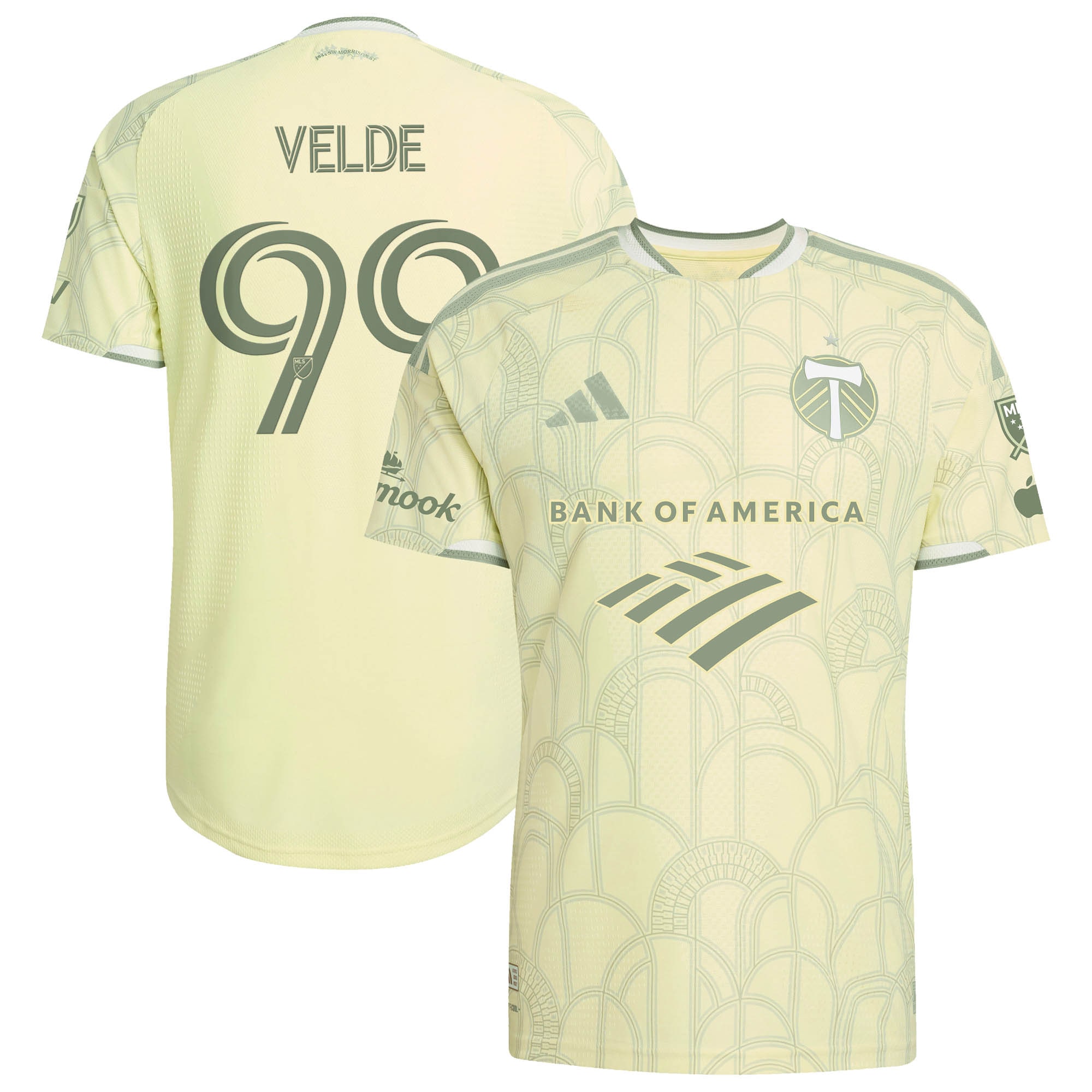 [SJH] Kristoffer Velde Portland Timbers 2026 Civic Stadium Kit On-Field Authentic Patch Jersey - Yellow