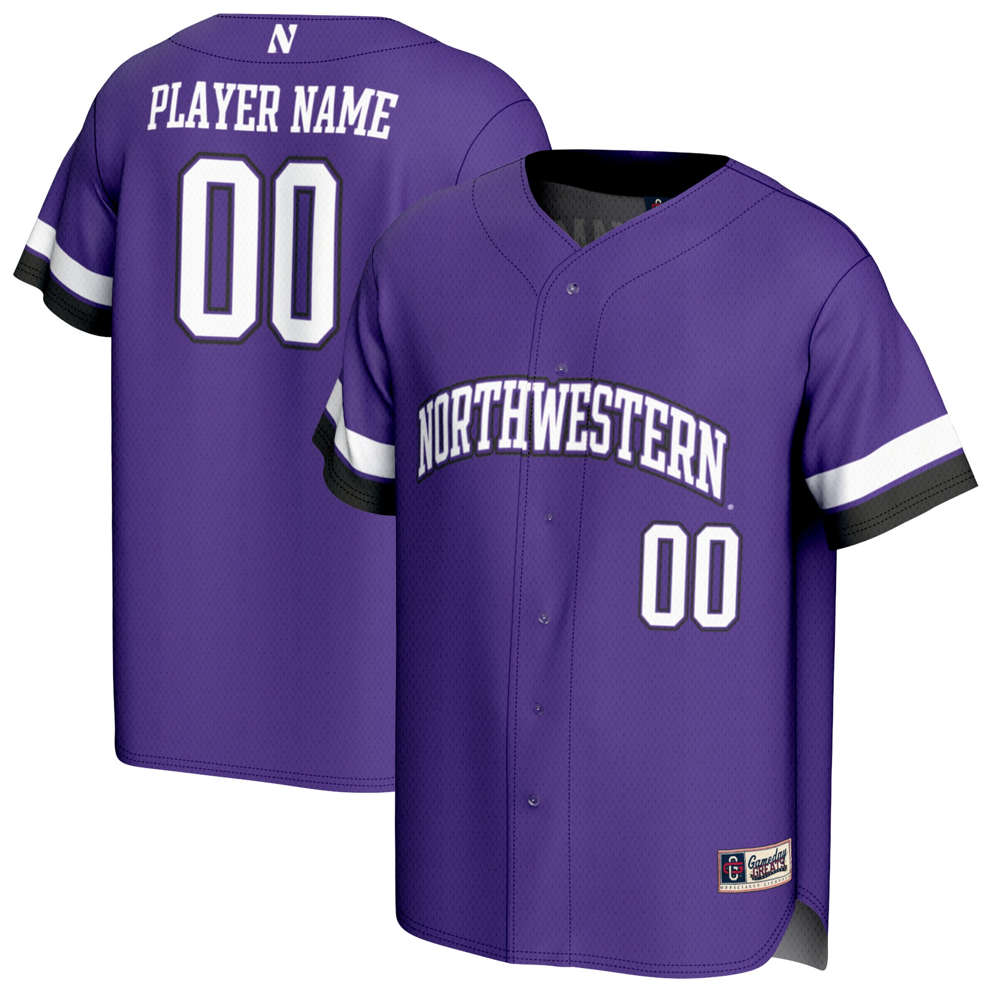 [NJP] Northwestern Wildcats GameDay Greats Unisex Personalized Collegiate Baseball Fashion Jersey - Purple