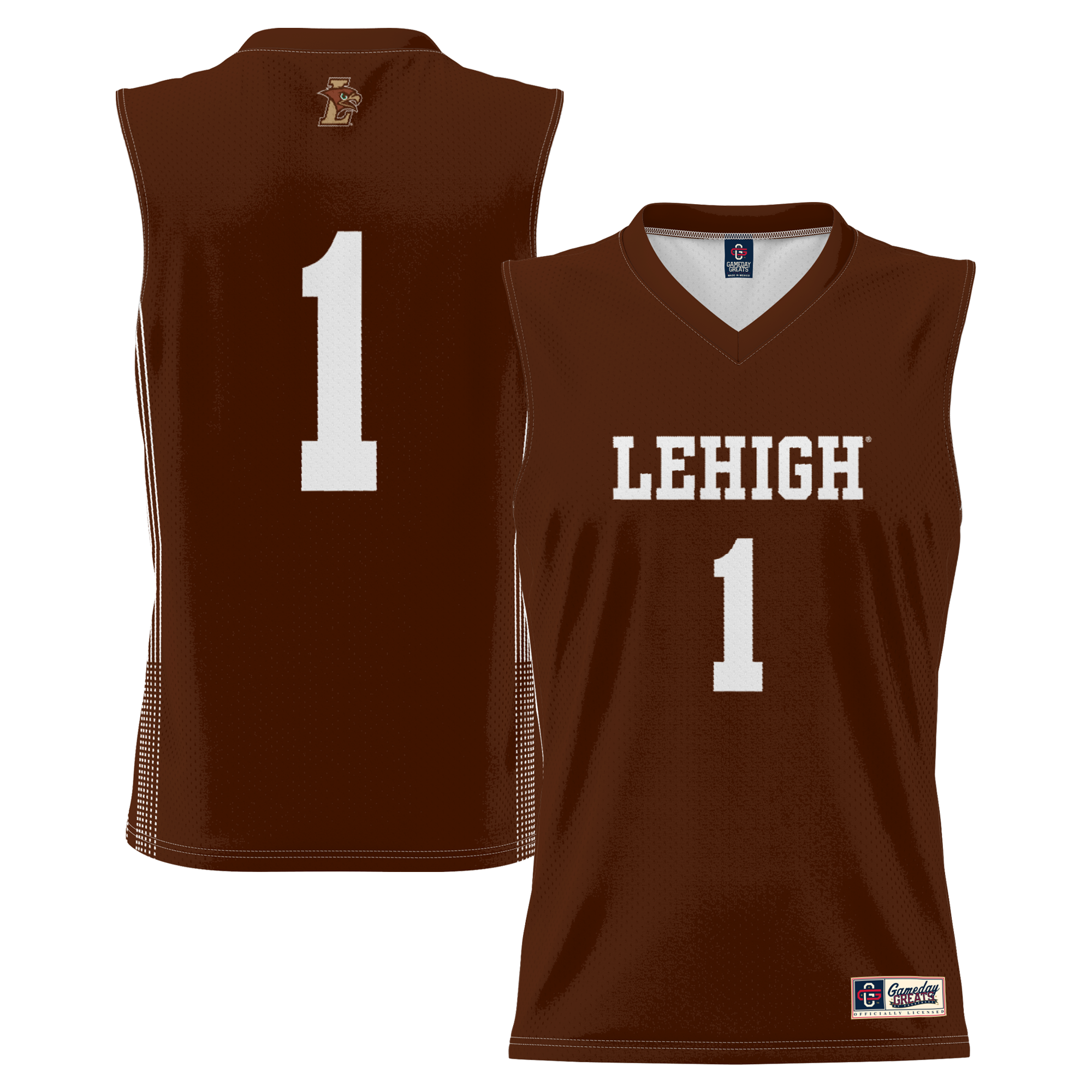 [NJP] Youth Lehigh Mountain Hawks GameDay Greats Lightweight Basketball Jersey - Brown