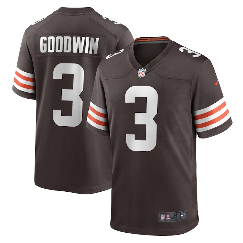 None Marquise Goodwin CLE Browns Vintage Elite Jersey Game Day Wear