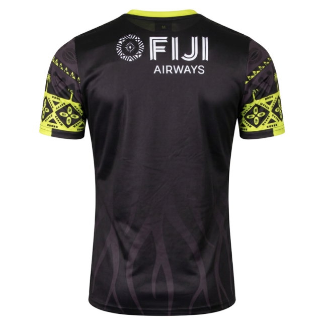 [LLS] 2026-2027 Fiji Rugby Pre Match Shirt (Black/Lime)
