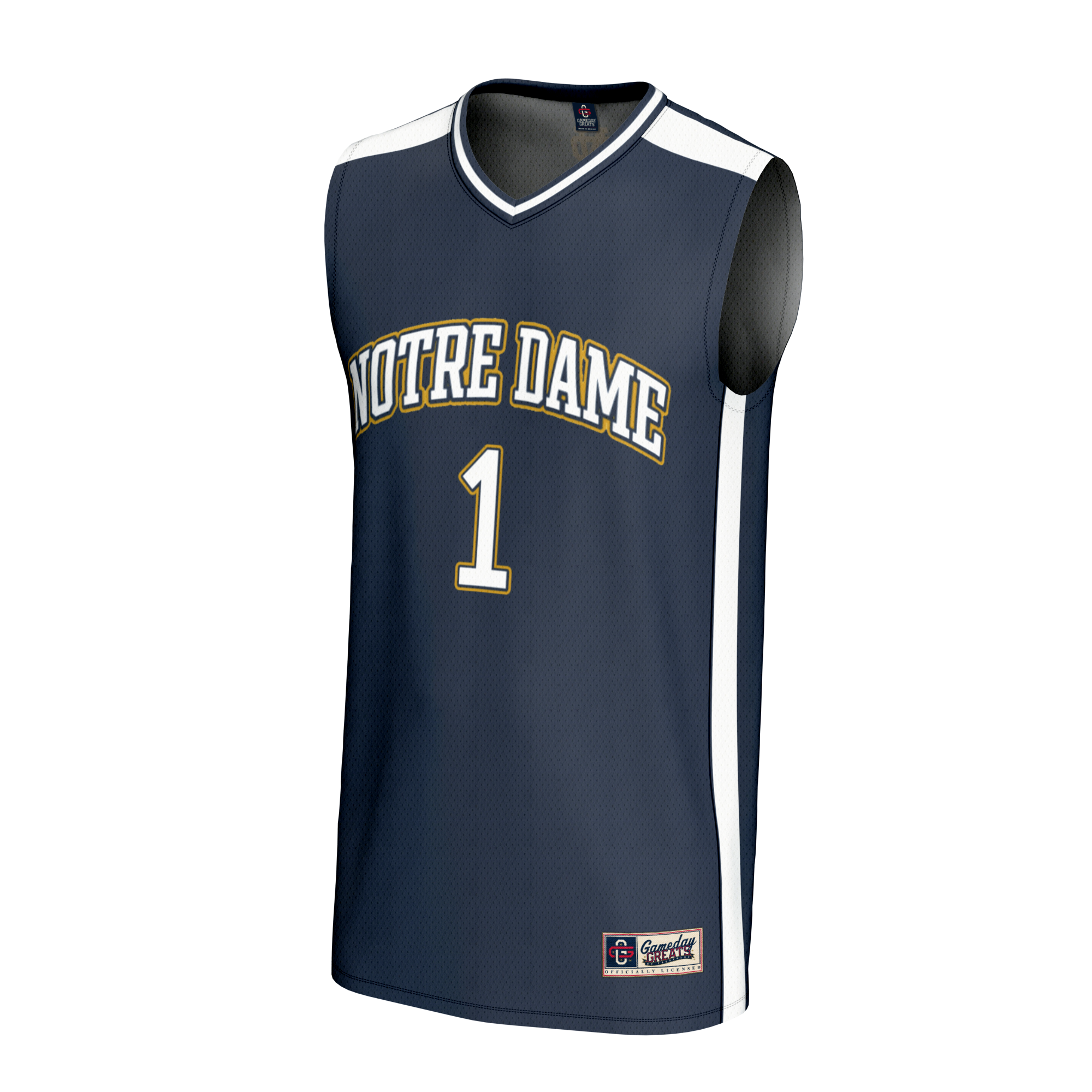 [DDG] Notre Dame Fighting Irish GameDay Greats Youth Lightweight Collegiate Basketball Fashion Jersey - Navy