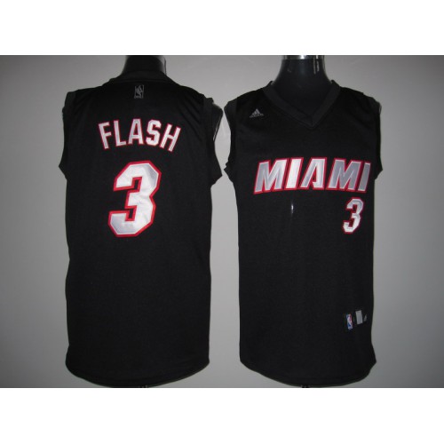 Heat Black Miami Heat #3 Jersey - Great Value NBA Fan Apparel