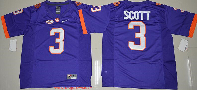 Men's Clemson Tigs Purple 2016 moisture wicking College Football