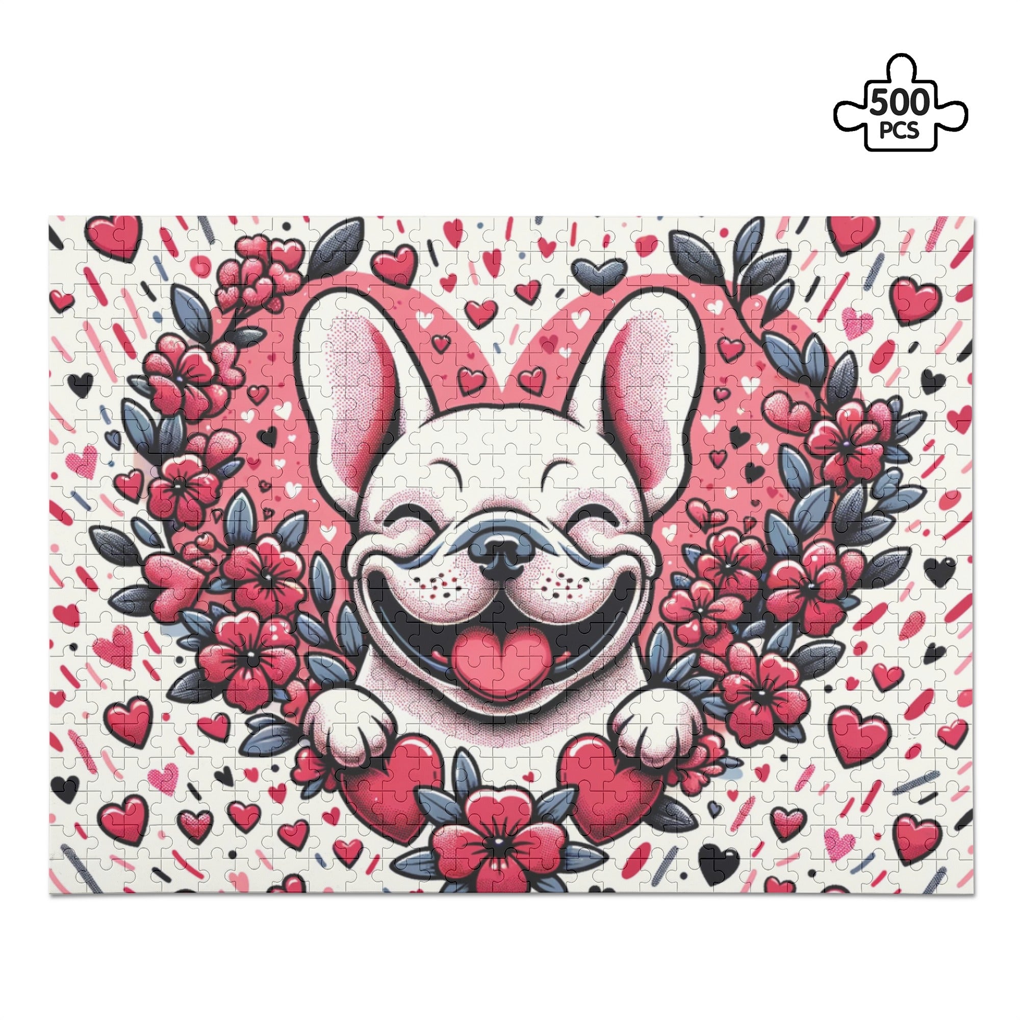 French Bulldog Stella 500 Piece Wooden Puzzle Essential Dog Supply