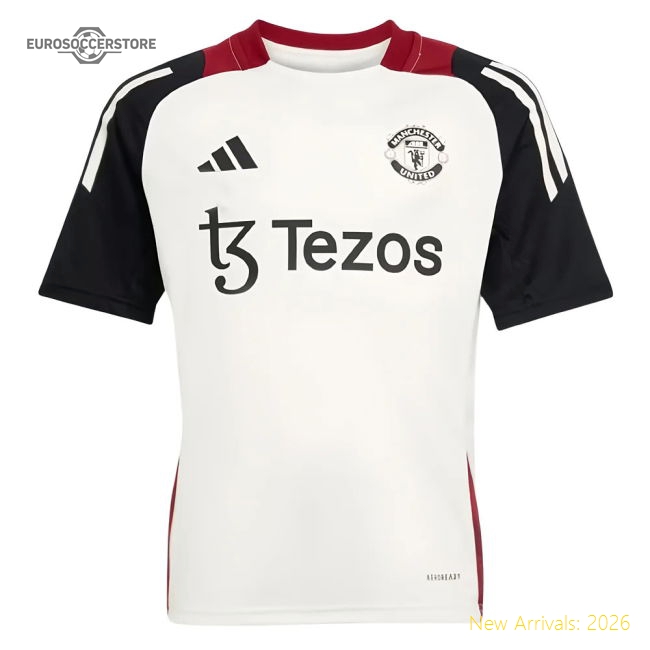Professional 2024-2025 Man Utd Training Jersey Off White - Kids